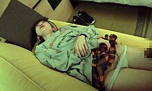 Japanese step sister with small tits - wanna see her skinny body exposed?