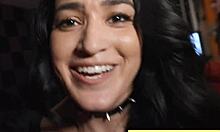 sexy brunette with spectacul big natural boobs fucked during live concert - nia bleu brett maker