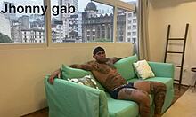 safira mel eats on the sofa seductively