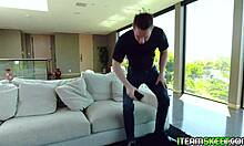 Studs Cock Deep In Abby Adams Wet Pussy, She Grinds And Rides