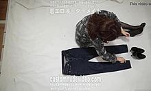 OMG, Amateur Striptease Fetish With Ripped Underwear And Teasing Actions!