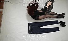 OMG, Amateur Striptease Fetish With Ripped Underwear And Teasing Actions!