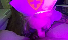 Aya ali says, 'I'm the naughty nurse sucking dick and getting cum on my face'