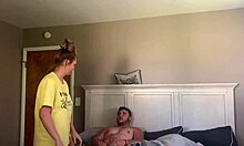 fuckin the neighbor's ass while wife is away, riding the milf blonde