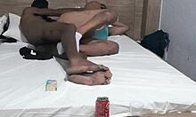 we ducked into the center to escape the rain but he spotted my ass and devoured it all