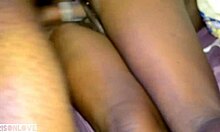 Curvy babe stretches her tight pussy wide open.