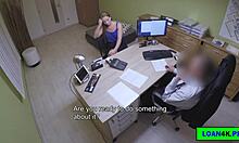 young teen babe feels desperate solving her debt with tight pussy sex