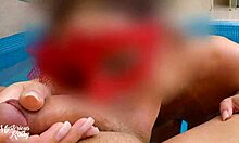 Young Girl in Bikini Enjoys Pool Time with Friends