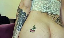 redhead playing with her asshole