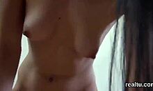 Sexy busty brunette teen 18+ Aiden Ashley gets seduced by older blonde Charly Summer