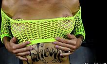 Amateur couple performs oiled titjob and tittyfuck POV with cumshot on big tits