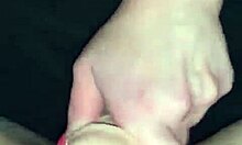 Amateur shemale couple engages in intense cock grinding and masturbation with monster cock