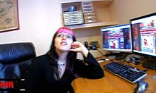 stunning babe gets POV anal creampie