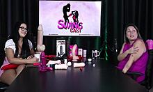 Luciana Kai teases with sheer red lingerie at sexshop. 😏