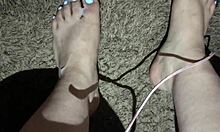 subtle foot fetish compilation with cumshots on sexy heels and toes