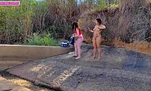 Fomos Surpreendidas por um Cara Nu no Mato Querendo Fisting