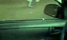 Jerking off my monster cock while driving my car