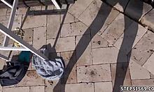 Blonde teen enjoys anal with white man