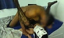 Skinny old babe fucks young guy hard until pussy burns!