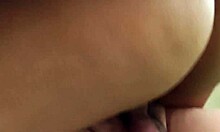 Beautiful Mexican woman enjoys missionary sex with her partner at home, making soft moans when alone.