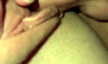 I fuck my horny wife while she fingers herself, then creampie her wet pussy