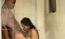 Sloppy blowjob in the bathroom by amateur couple