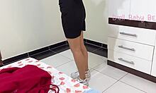 I helped my best friend pick out clothes for her first date with fingering and riding practice