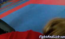 intense cheerleader lesbian pussylicking in tight spandex