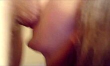 Amateur young babe in POV oral session with big cock