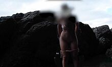 hey, check this amateur couple banging outdoors on the beach in a sexy bikini with her perfect body