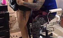 horny client gets a happy ending haircut from the esthetician