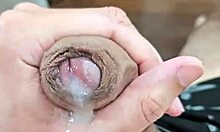 Big dick cumming nicely in homemade video