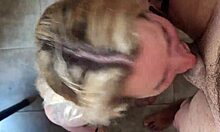 Blonde Friend's Sloppy Deepthroat Cumshot