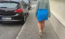 lesbian milf with natural tits gets wild in outdoor public?