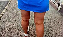 lesbian milf with natural tits gets wild in outdoor public?