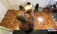 cleo cadillac gets buried in the kitchen