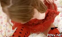 Youthful 18+ teen gets rough pov blowjob and hardcore fucking