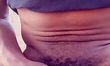 Amateur Strokes Big Black Cock Outdoors While Moaning Loudly