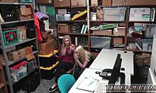 hardcore strap-on teen fingering boss's asshole