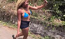 Nina rivera almost gets caught sucking don whoe's dick by the river