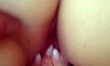 Girlfriend fingers her wet pussy