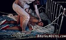 Extreme nipple piercing on poor little Latina teen Gina for the first time