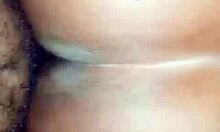 an old lover takes a huge black cock doggie style in homemade clip.