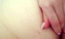 Girlfriend fingers her wet pussy
