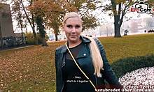 i had a risky public sex date with a german blonde teen slut and almost got caugh.