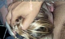 Blonde Blanquita Receives Cum in Garage