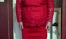 Shy Crossdressing Bisexual Returns for Humiliating Gay Masturbation with Machine Cumshot