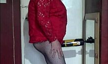 Shy Crossdressing Bisexual Returns for Humiliating Gay Masturbation with Machine Cumshot