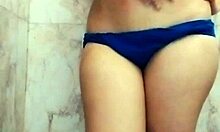 desi girl fingering in bathroom with big natural tits