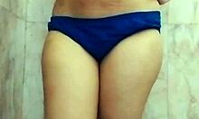 desi girl fingering in bathroom with big natural tits